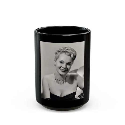 Adele Jergens #279 (Vintage Female Icon) Black Coffee Mug-15oz-Go Mug Yourself