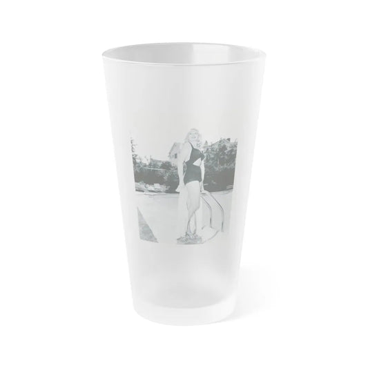 Adele Jergens #281 (Vintage Female Icon) Frosted Pint Glass 16oz-16oz-Frosted-Go Mug Yourself