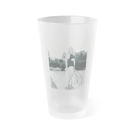 Adele Jergens #281 (Vintage Female Icon) Frosted Pint Glass 16oz 16oz Frosted - Go Mug Yourself