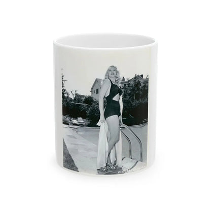 Adele Jergens #281 (Vintage Female Icon) White Coffee Mug-11oz-Go Mug Yourself