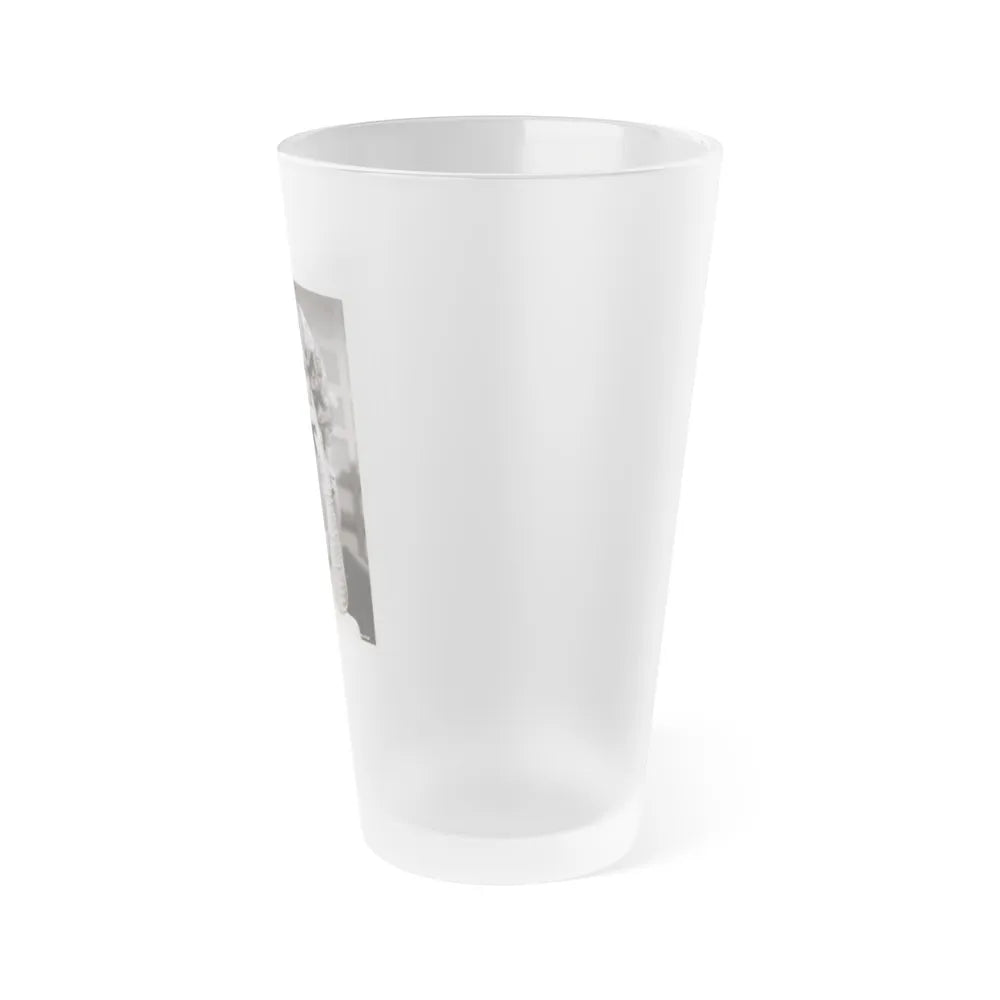 Adele Jergens #282 - 8x10 Vintage B&W Upper Body Glamour Photo from 8-8-50 (Vintage Female Icon) Frosted Pint Glass 16oz-Go Mug Yourself