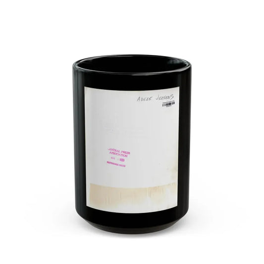 Adele Jergens #282 - 8x10 Vintage B&W Upper Body Glamour Photo from 8-8-50_1 (Vintage Female Icon) Black Coffee Mug 15oz - Go Mug Yourself
