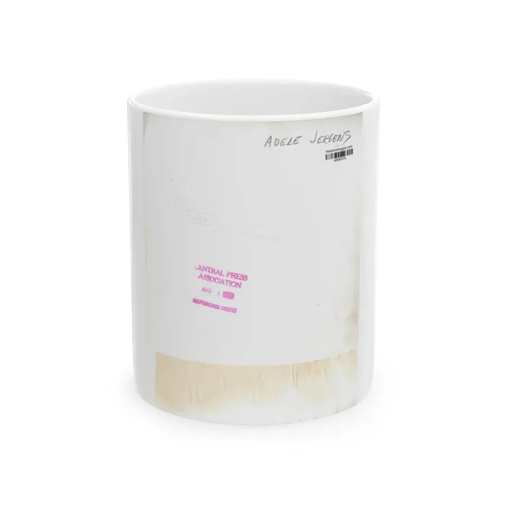Adele Jergens #282 - 8x10 Vintage B&W Upper Body Glamour Photo from 8-8-50_1 (Vintage Female Icon) White Coffee Mug 11oz - Go Mug Yourself