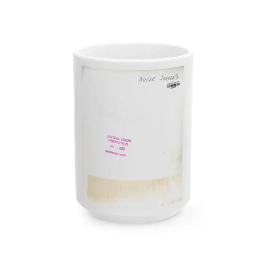 Adele Jergens #282 - 8x10 Vintage B&W Upper Body Glamour Photo from 8-8-50_1 (Vintage Female Icon) White Coffee Mug 15oz - Go Mug Yourself