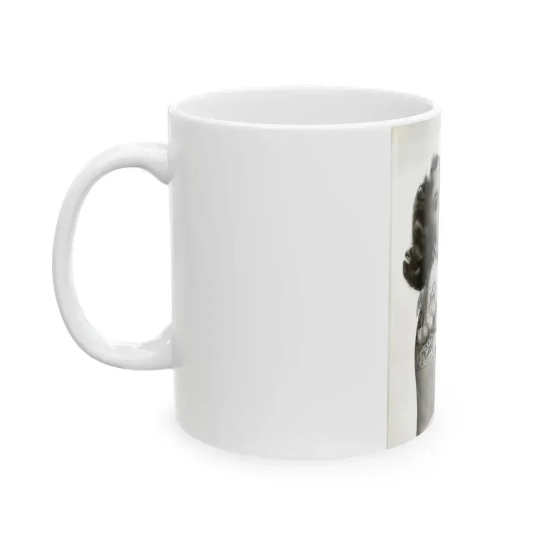 Adele Jergens #285 - 8x10 Vinatge B&W Waist to Head  Glamour Photo Showgirl to Chorus Girl from 7-10-38 (Vintage Female Icon) White Coffee Mug - Go Mug Yourself