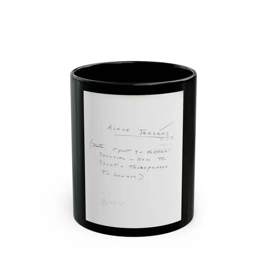 Adele Jergens #285 - 8x10 Vinatge B&W Waist to Head  Glamour Photo Showgirl to Chorus Girl from 7-10-38_1 (Vintage Female Icon) Black Coffee Mug 11oz - Go Mug Yourself