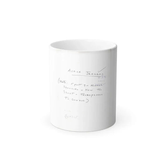 Adele Jergens #285 - 8x10 Vinatge B&W Waist to Head Glamour Photo Showgirl to Chorus Girl from 7-10-38_1 (Vintage Female Icon) Color Changing Coffee Mug 11oz - Go Mug Yourself