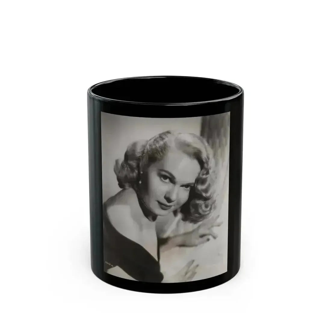 Adele Jergens #286 - 8x10 Vinatge B&W Shoulder to Head  Glamour Portrait Photo from 1952 (Vintage Female Icon) Black Coffee Mug 11oz - Go Mug Yourself