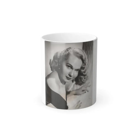 Adele Jergens #286 - 8x10 Vinatge B&W Shoulder to Head Glamour Portrait Photo from 1952 (Vintage Female Icon) Color Changing Coffee Mug 11oz - Go Mug Yourself