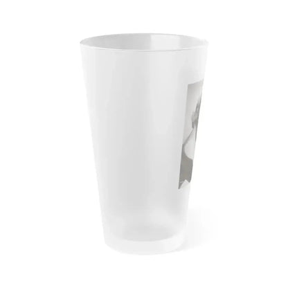Adele Jergens #286 - 8x10 Vinatge B&W Shoulder to Head  Glamour Portrait Photo from 1952 (Vintage Female Icon) Frosted Pint Glass 16oz - Go Mug Yourself