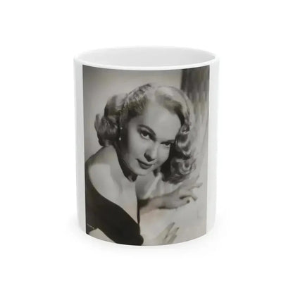 Adele Jergens #286 - 8x10 Vinatge B&W Shoulder to Head  Glamour Portrait Photo from 1952 (Vintage Female Icon) White Coffee Mug 11oz - Go Mug Yourself