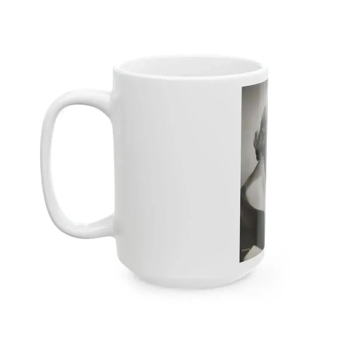 Adele Jergens #286 - 8x10 Vinatge B&W Shoulder to Head  Glamour Portrait Photo from 1952 (Vintage Female Icon) White Coffee Mug - Go Mug Yourself