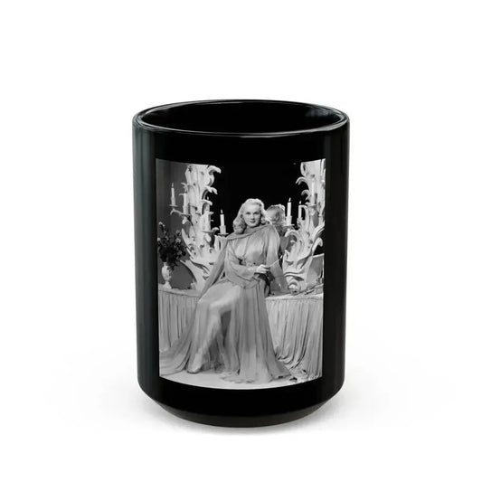 Adele Jergens #287 (Vintage Female Icon) Black Coffee Mug 15oz - Go Mug Yourself