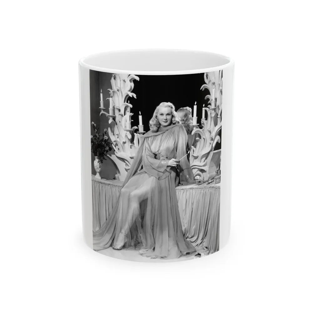 Adele Jergens #287 (Vintage Female Icon) White Coffee Mug-11oz-Go Mug Yourself