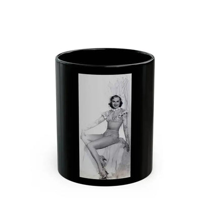 Adele Jergens #33 - Very Early 30's Era Photo (Vintage Female Icon) Black Coffee Mug 11oz - Go Mug Yourself