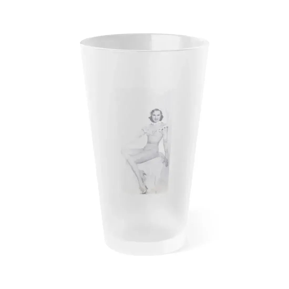 Adele Jergens #33 - Very Early 30's Era Photo (Vintage Female Icon) Frosted Pint Glass 16oz 16oz Frosted - Go Mug Yourself