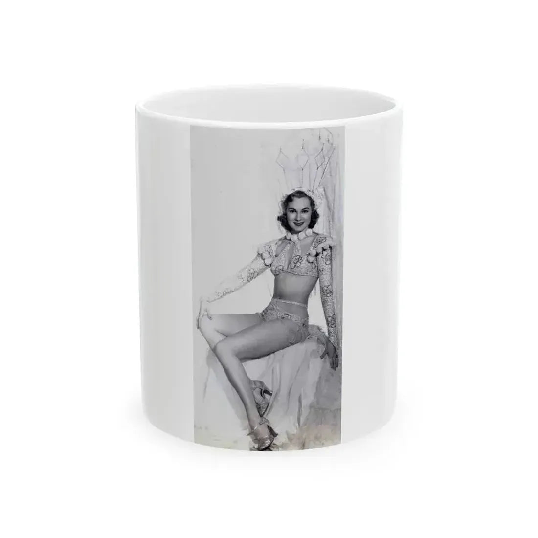 Adele Jergens #33 - Very Early 30's Era Photo (Vintage Female Icon) White Coffee Mug 11oz - Go Mug Yourself