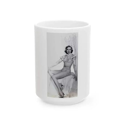 Adele Jergens #33 - Very Early 30's Era Photo (Vintage Female Icon) White Coffee Mug 15oz - Go Mug Yourself