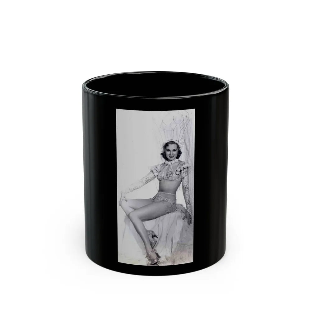 Adele Jergens #33 - Very Early 30's Era Photo (Vintage Female Icon) Black Coffee Mug-11oz-Go Mug Yourself