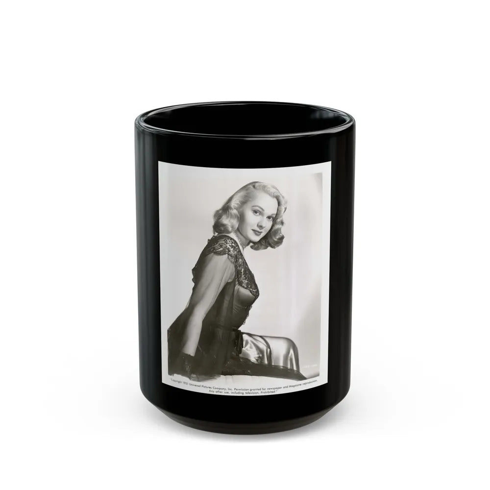 Adele Jergens #37 (Vintage Female Icon) Black Coffee Mug-15oz-Go Mug Yourself