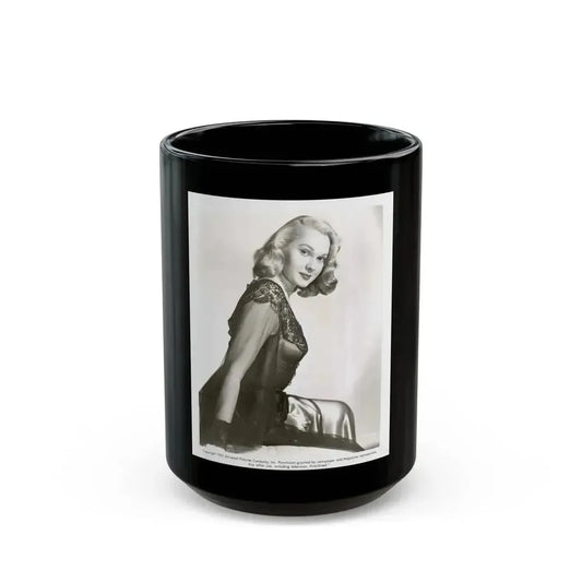 Adele Jergens #37 (Vintage Female Icon) Black Coffee Mug 15oz - Go Mug Yourself