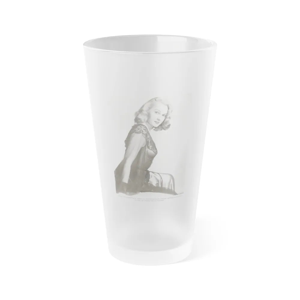 Adele Jergens #37 (Vintage Female Icon) Frosted Pint Glass 16oz-16oz-Frosted-Go Mug Yourself