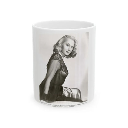 Adele Jergens #37 (Vintage Female Icon) White Coffee Mug-11oz-Go Mug Yourself