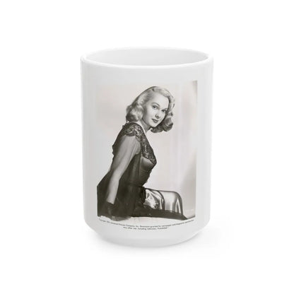 Adele Jergens #37 (Vintage Female Icon) White Coffee Mug-15oz-Go Mug Yourself