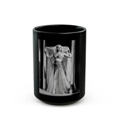 Adele Jergens #40 (Vintage Female Icon) Black Coffee Mug 15oz - Go Mug Yourself