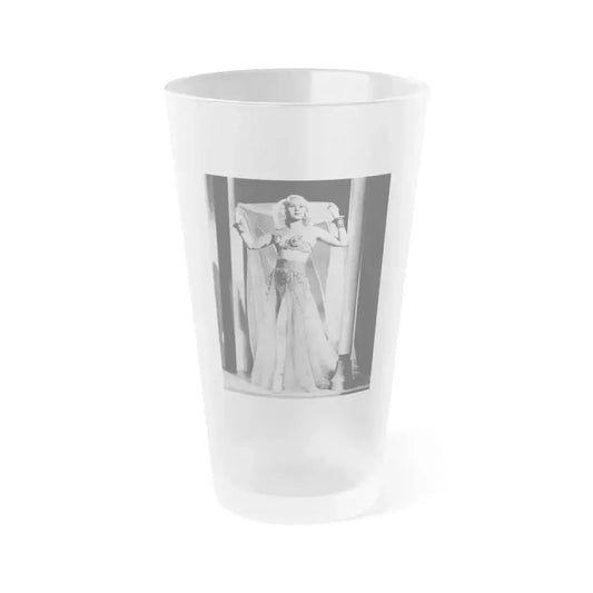 Adele Jergens #40 (Vintage Female Icon) Frosted Pint Glass 16oz 16oz Frosted - Go Mug Yourself