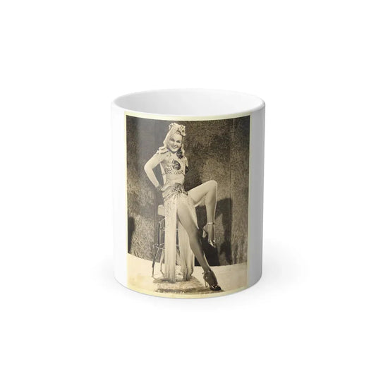 Adele Jergens #42 (Vintage Female Icon) Color Changing Coffee Mug 11oz - Go Mug Yourself