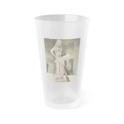 Adele Jergens #42 (Vintage Female Icon) Frosted Pint Glass 16oz 16oz Frosted - Go Mug Yourself