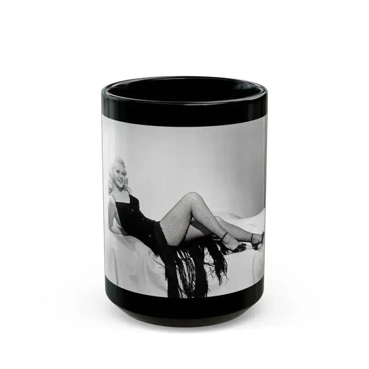 Adele Jergens #44 (Vintage Female Icon) Black Coffee Mug 15oz - Go Mug Yourself
