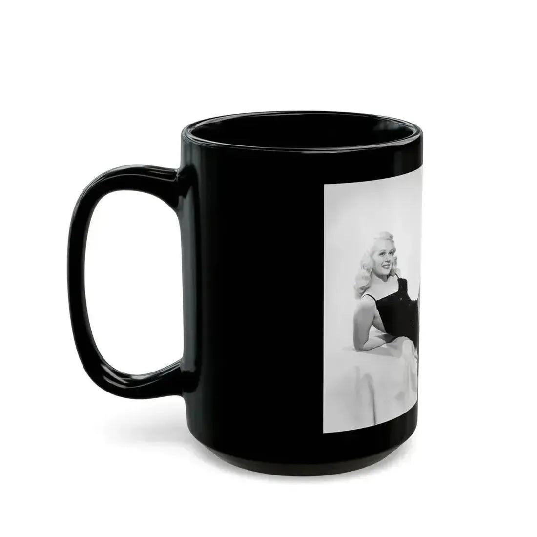 Adele Jergens #44 (Vintage Female Icon) Black Coffee Mug - Go Mug Yourself