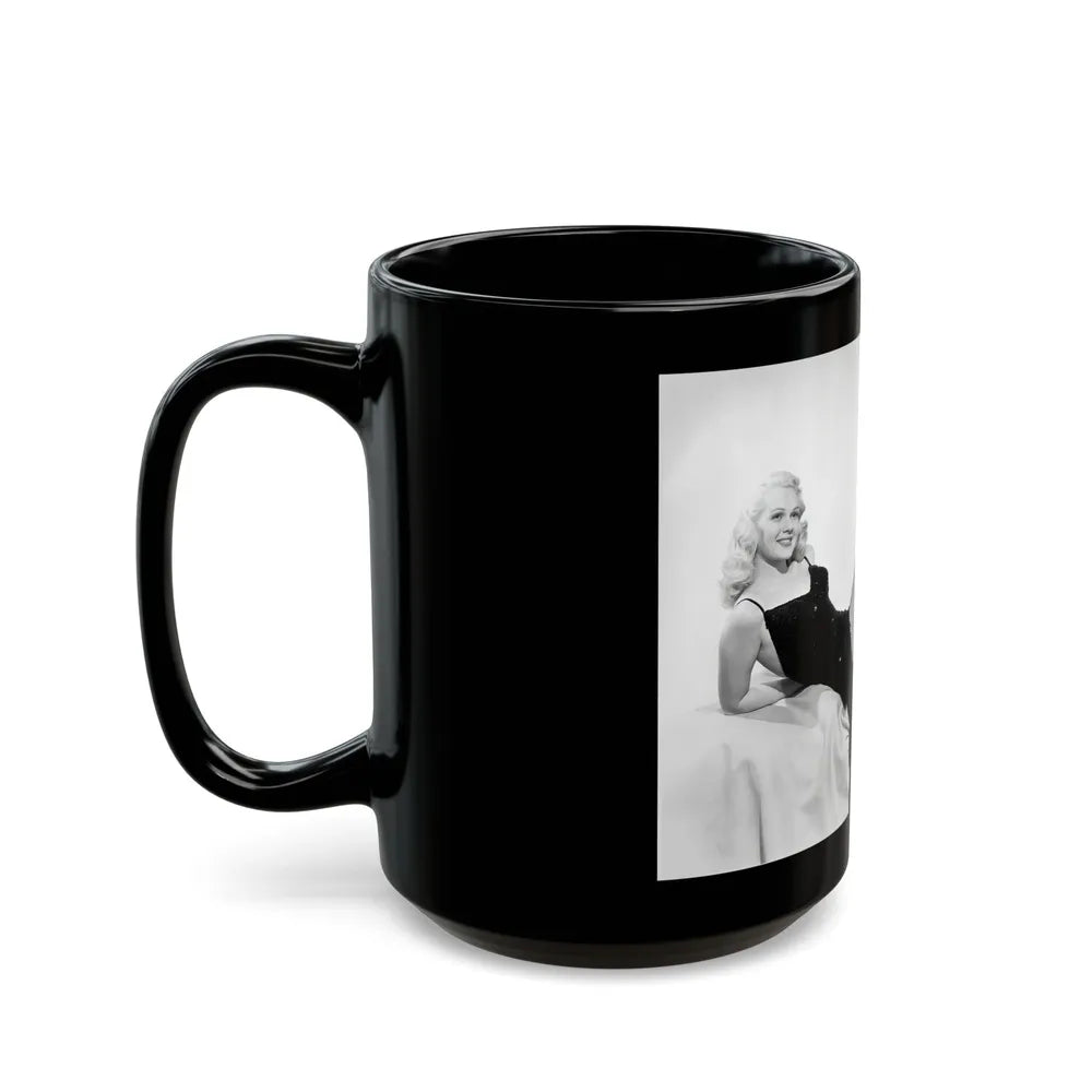 Adele Jergens #44 (Vintage Female Icon) Black Coffee Mug-Go Mug Yourself