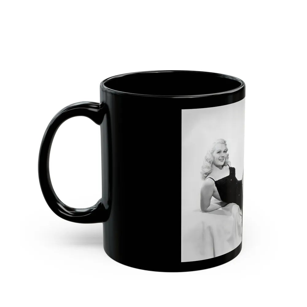 Adele Jergens #44 (Vintage Female Icon) Black Coffee Mug-Go Mug Yourself