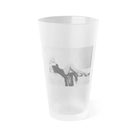 Adele Jergens #44 (Vintage Female Icon) Frosted Pint Glass 16oz 16oz Frosted - Go Mug Yourself