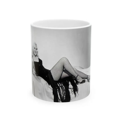 Adele Jergens #44 (Vintage Female Icon) White Coffee Mug-11oz-Go Mug Yourself