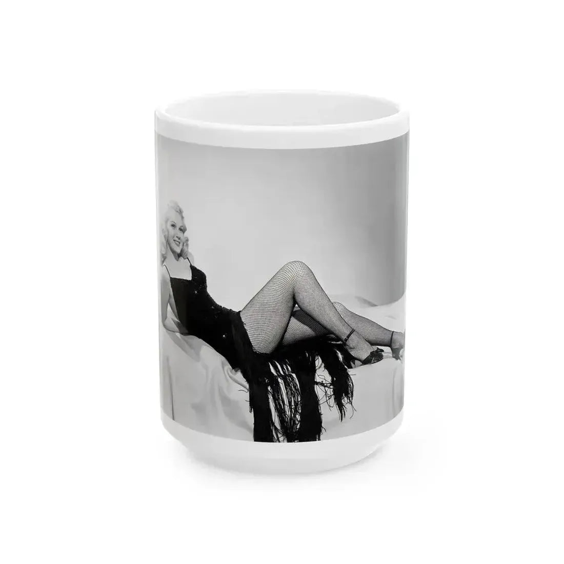 Adele Jergens #44 (Vintage Female Icon) White Coffee Mug 15oz - Go Mug Yourself