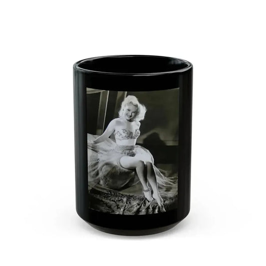 Adele Jergens #47 (Vintage Female Icon) Black Coffee Mug 15oz - Go Mug Yourself