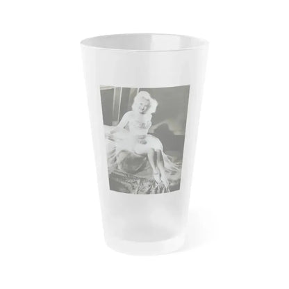 Adele Jergens #47 (Vintage Female Icon) Frosted Pint Glass 16oz 16oz Frosted - Go Mug Yourself