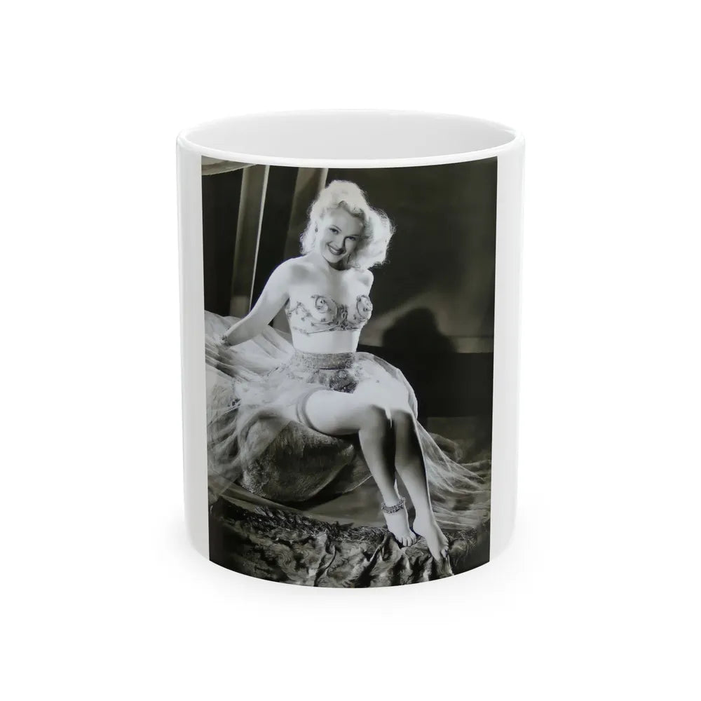 Adele Jergens #47 (Vintage Female Icon) White Coffee Mug-11oz-Go Mug Yourself