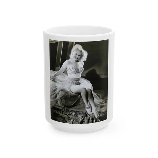 Adele Jergens #47 (Vintage Female Icon) White Coffee Mug-15oz-Go Mug Yourself