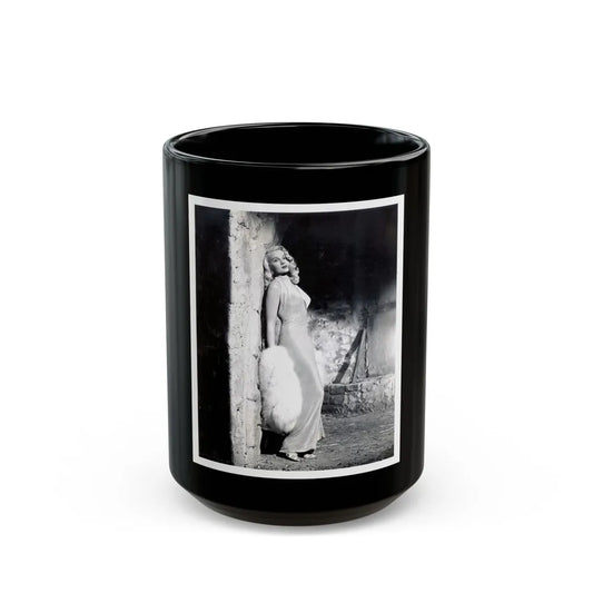 Adele Jergens #48 (Vintage Female Icon) Black Coffee Mug-15oz-Go Mug Yourself