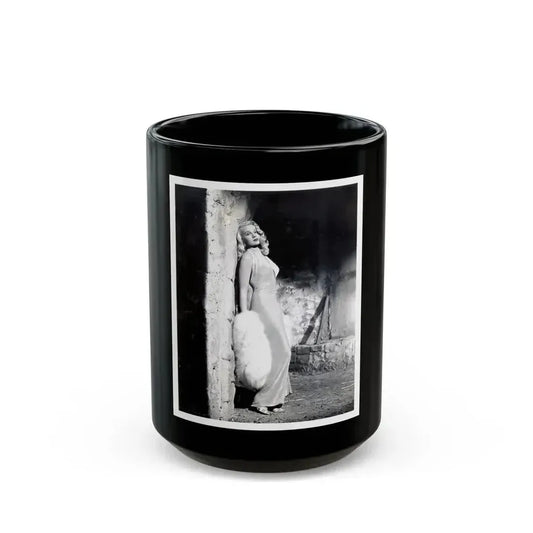 Adele Jergens #48 (Vintage Female Icon) Black Coffee Mug 15oz - Go Mug Yourself