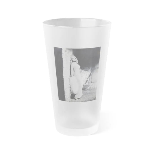 Adele Jergens #48 (Vintage Female Icon) Frosted Pint Glass 16oz-16oz-Frosted-Go Mug Yourself