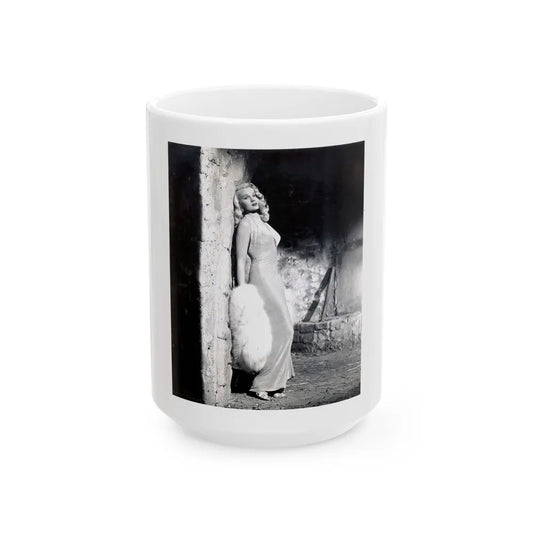 Adele Jergens #48 (Vintage Female Icon) White Coffee Mug-15oz-Go Mug Yourself