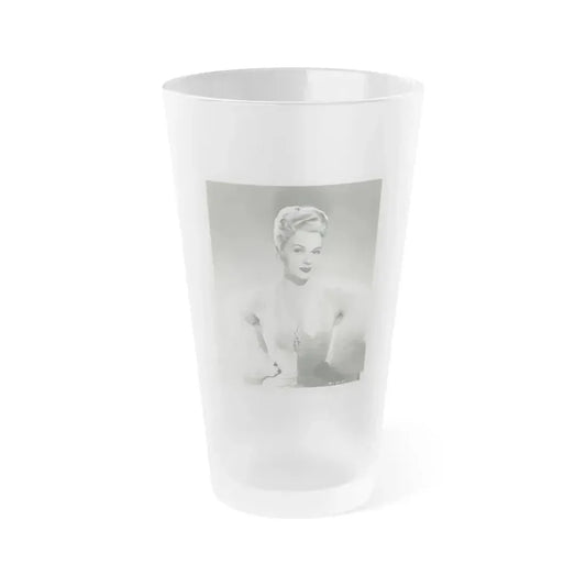 Adele Jergens #49 (Vintage Female Icon) Frosted Pint Glass 16oz 16oz Frosted - Go Mug Yourself