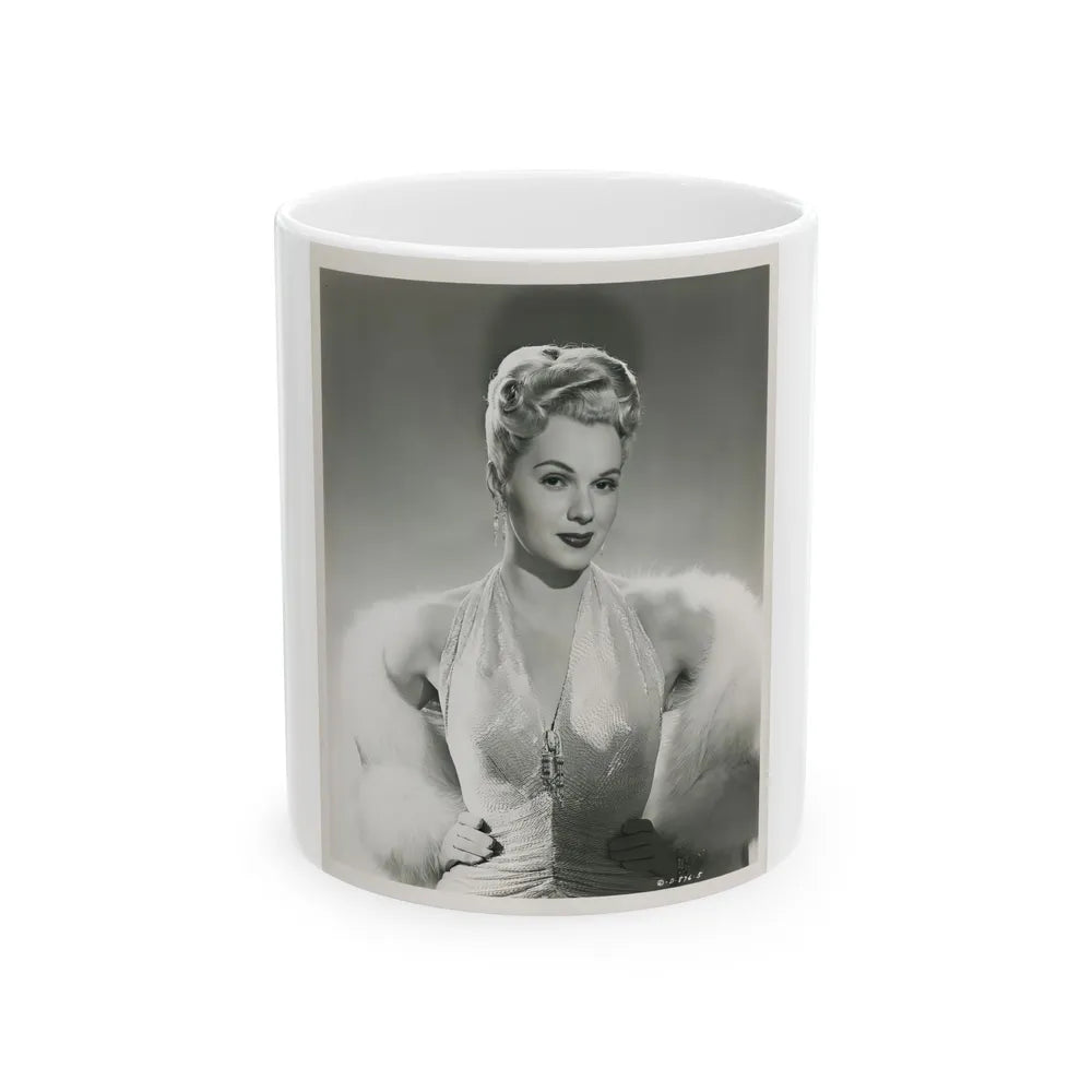 Adele Jergens #49 (Vintage Female Icon) White Coffee Mug-11oz-Go Mug Yourself