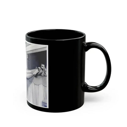 Adele Jergens #50 (Vintage Female Icon) Black Coffee Mug - Go Mug Yourself